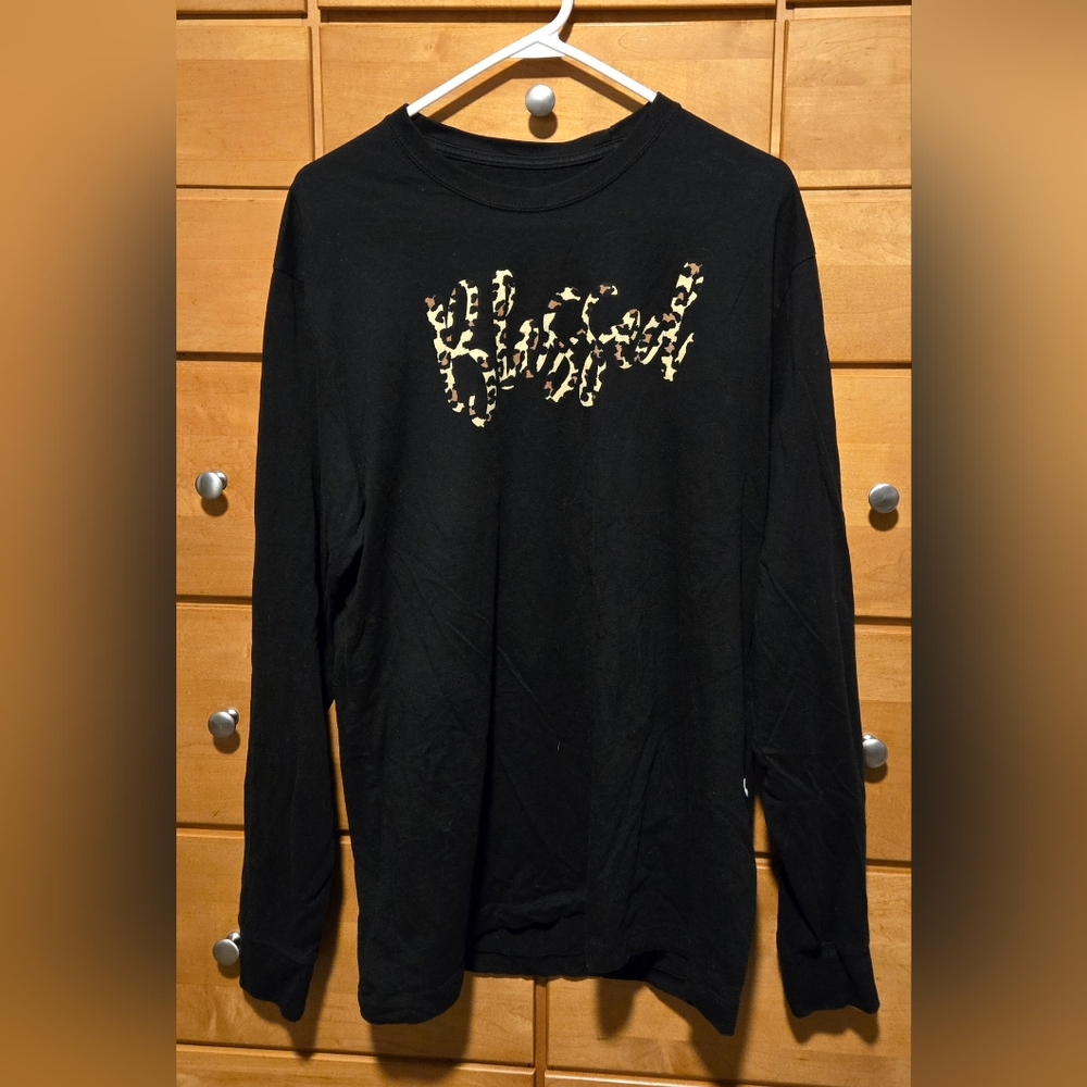 Ladies sz L black long sleeve "blessed" tee